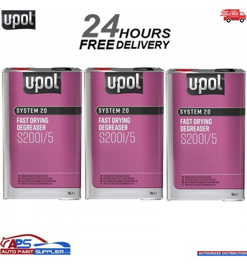 3 X U-POL SYSTEM 20 S2001 FAST PANELWIPE DEGREASER 5L Panel wipe Upol
